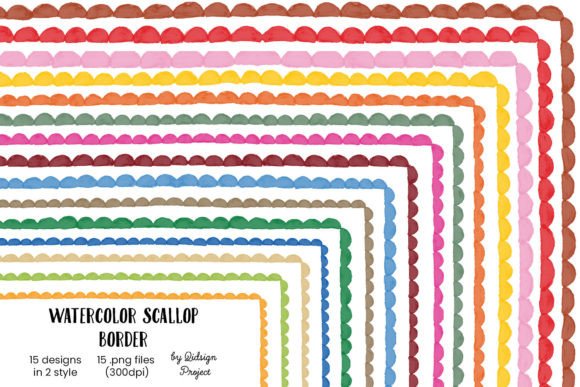 15 Watercolor Scallop Border, Decorative Elements: A Comprehensive Evaluation