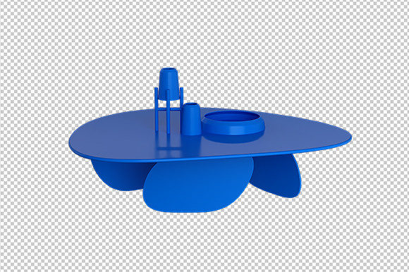 Blue Plastic Table: A Bold Digital Asset for Modern Design