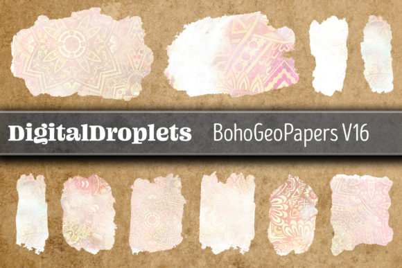Boho Geo Papers Vol. 16 Brush Strokes: A Practical Review for Digital Designers