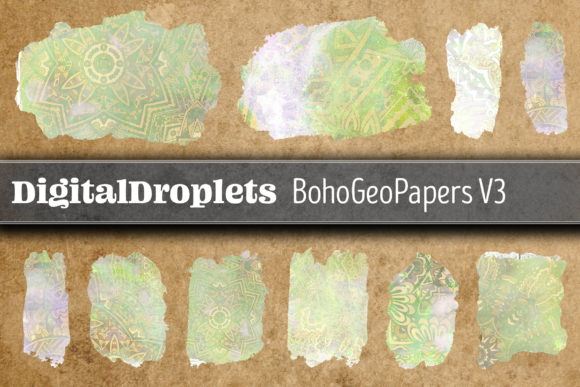 Boho Geo Papers Vol. 3 Brush Strokes
