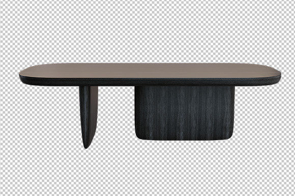 Brown Wooden Table Isolated for Your Designs