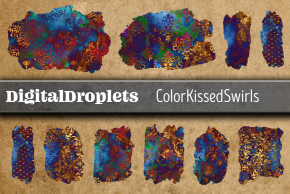 Color Kissed Swirls Brush Strokes V2