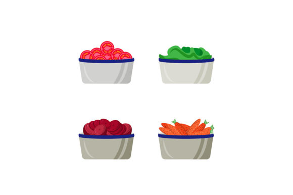 Elevating Digital Nutrition: The Strategic Value of Sliced Vegetables in Plates Flat Set Assets