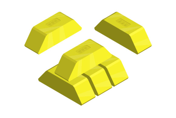 Gold Bar with 999 Fineness of Metal
