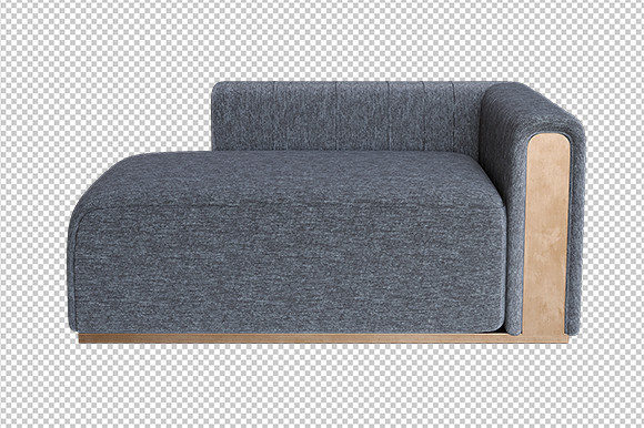 Gray Armchair 3d Rendering for Design Projects