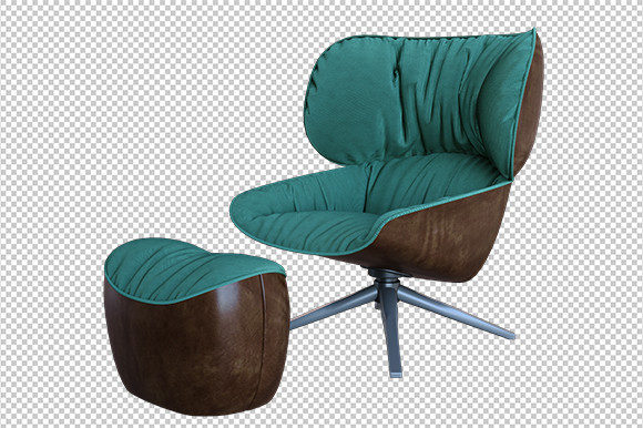 Green Armchair 3D Rendering for Modern Design