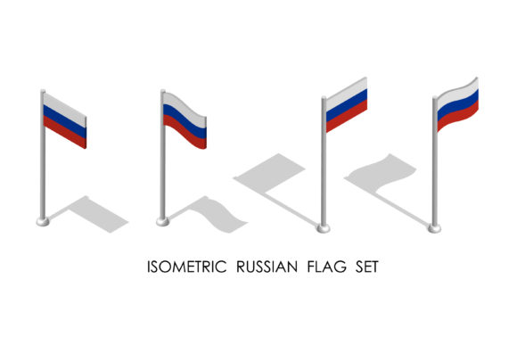 Isometric Flag of Russian Federation: A Strategic Asset for Visual Communication