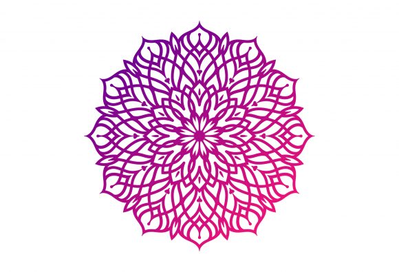 Round Colorful Mandala Shape Logo Icon for Creative Projects