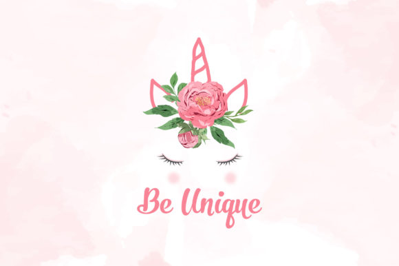 Unicorn Graphic with Cute Floral Crown: A Design Evaluation