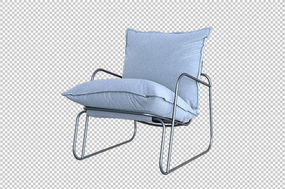 White Armchair 3d Rendering: Elevate Your Design Projects with Instant Digital Assets